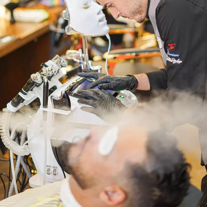 Soins de l'homme au salon The Premium Barbershop Wellness