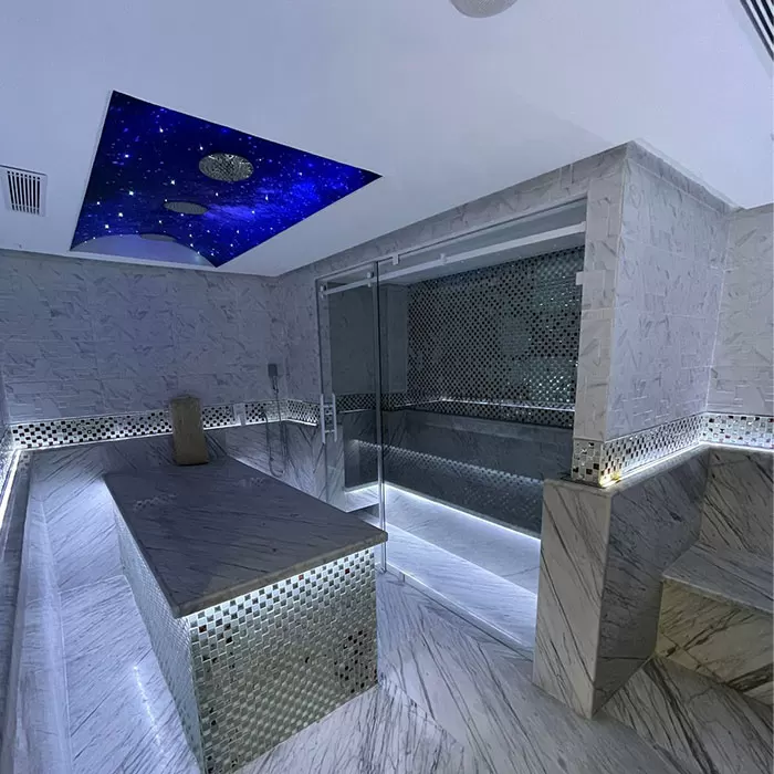 Hammam au salon The Premium Barbershop Wellness